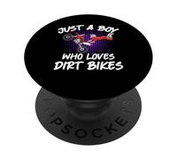 Solo un ragazzo che ama Dirt Bikes Motocross Dirt Biking PopSockets PopGrip Adesivo