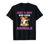 Solo Un Ragazzo Che AMA Gli Animali Ragazzi Maglietta