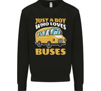 Solo Un Ragazzo Che Ama Gli Autobus Felpa Da Autista Di Autobus Uomo
