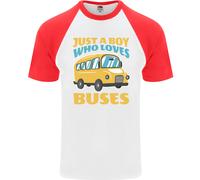 Solo Un Ragazzo Che Ama Gli Autobus Maglietta Baseball S/S Uomo