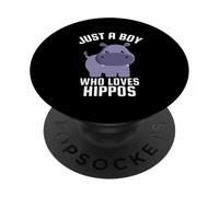Solo un ragazzo che ama gli ippopotami PopSockets PopGrip Adesivo