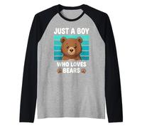 Solo Un Ragazzo Che AMA Gli orsi Ragazzi Divertenti per Gli Maglia con Maniche Raglan