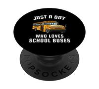 Solo un ragazzo che ama gli scuolabus PopSockets PopGrip Adesivo