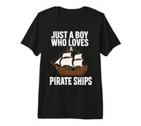 Solo Un Ragazzo Che AMA i Bambini delle Navi Pirata Maglietta Premium