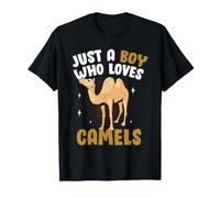 Solo Un Ragazzo Che AMA i cammelli Uomini Desert Animal Dromedary Maglietta