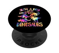 Solo un ragazzo che ama i dinosauri PopSockets PopGrip Adesivo