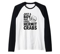 Solo Un Ragazzo Che AMA i granchi eremiti Carino Amante del Granchio Maglia con Maniche Raglan