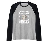 Solo Un Ragazzo Che AMA i Koala Divertenti Maglia con Maniche Raglan
