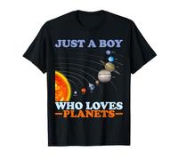 Solo Un Ragazzo Che AMA i Pianeti Solar Star System Science Space Maglietta