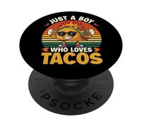 Solo un ragazzo che ama i tacos - Taco Lover Cinco de Mayo PopSockets PopGrip Adesivo