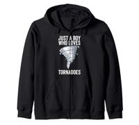 Solo Un Ragazzo Che AMA i Tornado Hurricane Chaser Felpa con Cappuccio