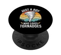 Solo un ragazzo che ama i tornado Ragazzi Bambini Hurricane Storm PopSockets PopGrip Adesivo