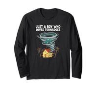 Solo Un Ragazzo Che AMA i Tornado Weather Storm Tornado Chaser Maglia a Manica