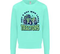 Solo Un Ragazzo Che Ama I Trattori Felpa Per Bambini