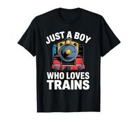 Solo Un Ragazzo Che AMA i Treni Locomotiva Fan Maglietta