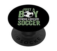 Solo un ragazzo che ama il calcio grafico PopSockets PopGrip Adesivo