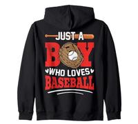 Solo Un Ragazzo Che AMA Il Design del Baseball Felpa con Cappuccio