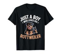 Solo un ragazzo che ama il proprietario di un cane Rottweiler Maglietta
