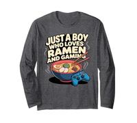 Solo Un Ragazzo Che AMA Il Ramen e Gli Amanti degli Anime dei Videogiochi Maglia a Manica