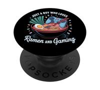 Solo un ragazzo che ama il ramen e il controller per ciotola da gioco PopSockets PopGrip Adesivo
