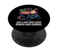 Solo un ragazzo che ama il ramen e il controller per ciotola da gioco PopSockets PopGrip Adesivo