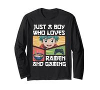 Solo Un Ragazzo Che AMA Il Ramen e Il Videogioco Anime Giapponese Maglia a Manica