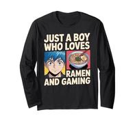 Solo Un Ragazzo Che AMA Il Ramen e Il Videogioco Anime Giapponese Maglia a Manica
