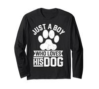 Solo Un Ragazzo Che AMA Il Suo Cane Maglia a Manica