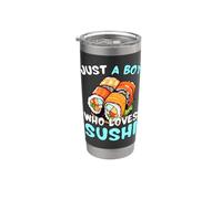 Solo un ragazzo che ama il sushi divertente sushi per ragazzi uomini Bicchiere termico in acciaio inox doppia parete