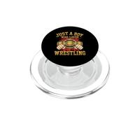Solo un ragazzo che ama il wrestling - Wrestler Wrestle Grappling PopSockets PopGrip per MagSafe