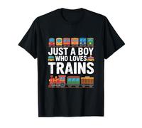 Solo un ragazzo che ama la locomotiva ferroviaria dei treni Maglietta