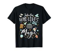 Solo Un Ragazzo Che AMA la magia Funny Abra Cadabra Magical Magic Maglietta