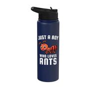 Solo un ragazzo che ama le formiche Stainless Steel Insulated Water Bottle