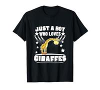 Solo Un Ragazzo Che AMA Le Giraffe Divertente Giraffa Maglietta