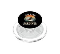 Solo un ragazzo che ama le sardine pesce divertente PopSockets PopGrip per MagSafe