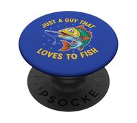 Solo un ragazzo che ama pescare pescatore pescatore regali pesca PopSockets PopGrip Adesivo