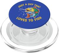 Solo un ragazzo che ama pescare pescatore pescatore regali pesca PopSockets PopGrip per MagSafe