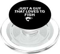 Solo un ragazzo che ama pescare Pescatore Regali di pesca PopSockets PopGrip per MagSafe