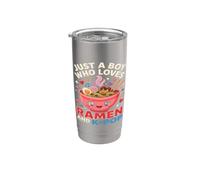 Solo un ragazzo che ama ramen e K-Pop carino Kawaii Bicchiere termico in acciaio inox doppia parete