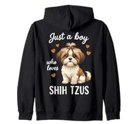 Solo Un Ragazzo Che AMA Shih Tzus Felpa con Cappuccio