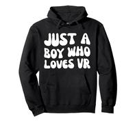 Solo un ragazzo che ama VR divertente realtà virtuale atleta gamer Felpa con Cappuccio