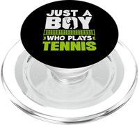 Solo un ragazzo che gioca a tennis divertente PopSockets PopGrip per MagSafe