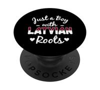 Solo un ragazzo con radici lettoni divertente lettonia ragazzi dicendo PopSockets PopGrip Adesivo