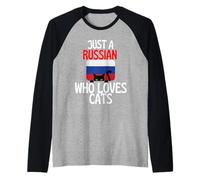 Solo Un Russo Che AMA i Gatti per Tutta la Russia Maglia con Maniche Raglan