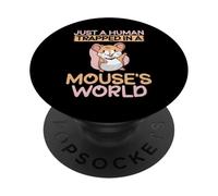 Solo un umano intrappolato nel topo del mondo di un topo PopSockets PopGrip Adesivo