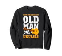 Solo Un Vecchio Che Suona Musicista di Ukulele Felpa