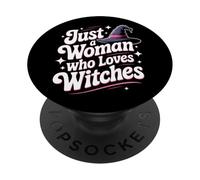 Solo una donna che ama le streghe - Divertente strega Halloween PopSockets PopGrip Adesivo