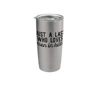 SOLO UNA LASS CHE AMA GLI UOMI IN UCCIDI Divertente Scottish Kilt Meme Bicchiere termico in acciaio inox doppia parete