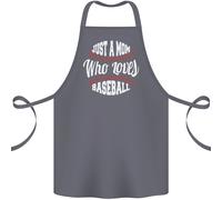 Solo Una Mamma Che Ama Il Baseball Divertente Grembiule In Cotone 100% Biologico