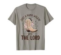 Solo Una Mamma Che Cammina con Il Signore Western Faith Art Maglietta